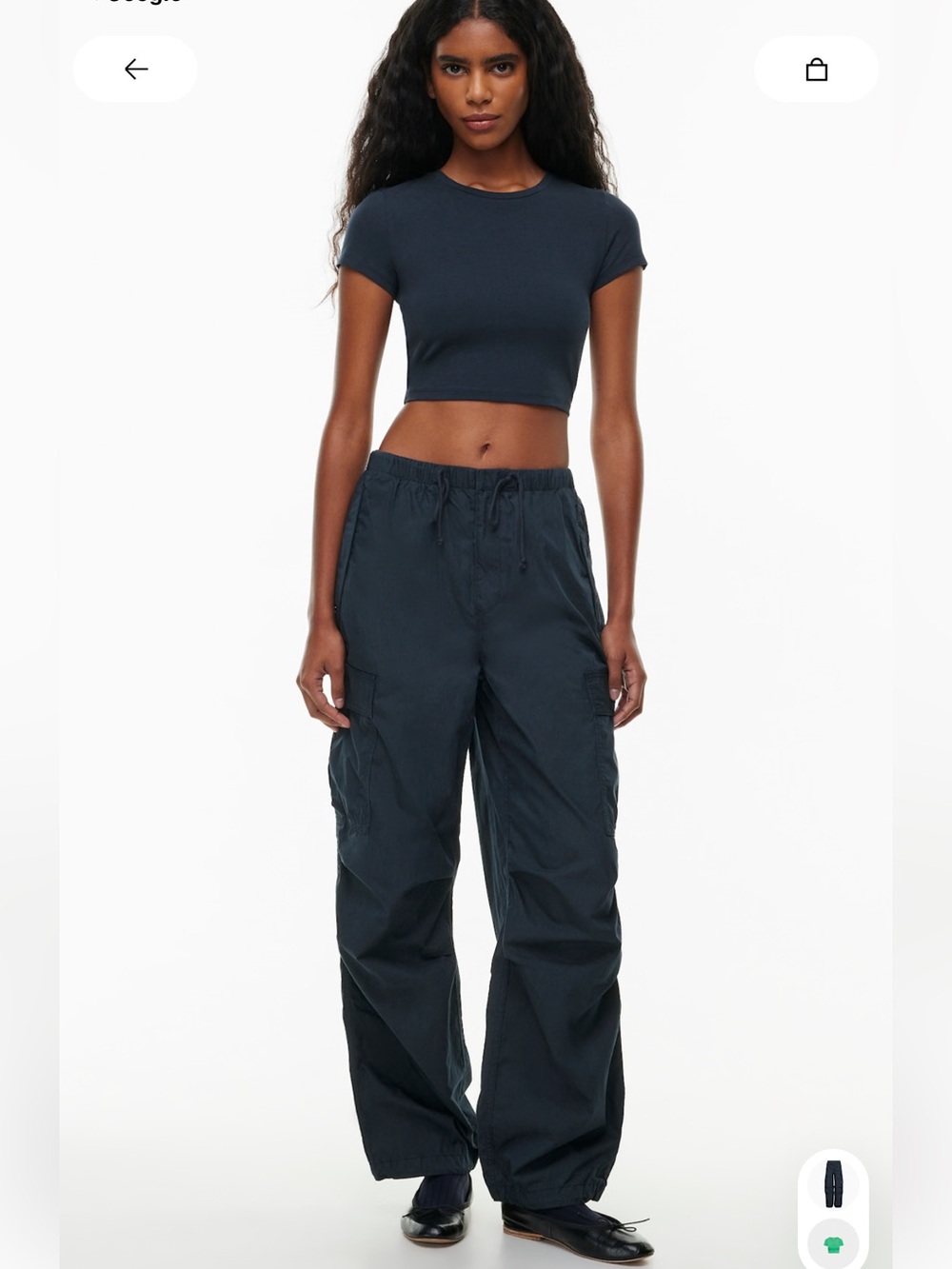 TNA squad pocket cargo pants  - black